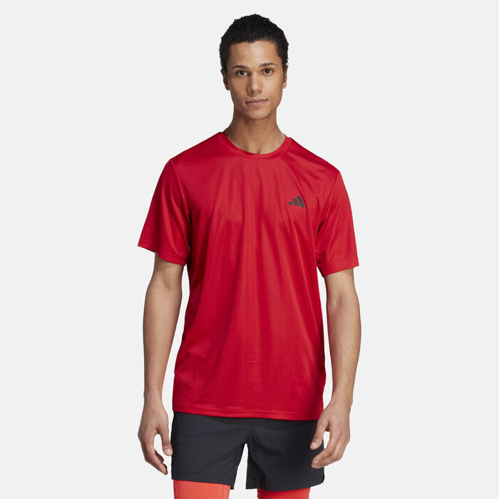 adidas Men's Training Essentials Training T-Shirt Red adidas Men's Training Essentials Training T-Shirt Red image number 0
