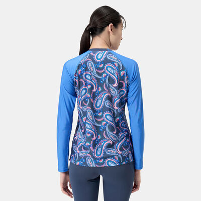 Speedo Women's Long Sleeve Swimming Rashguard Blue