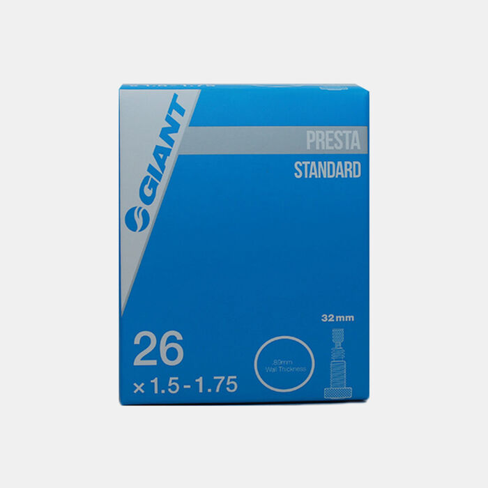 Giant Threaded Inner Tube (26X1.5-1.75) with Presta Valve (32mm) Multi Giant Threaded Inner Tube (26X1.5-1.75) with Presta Valve (32mm) Multi image number 0