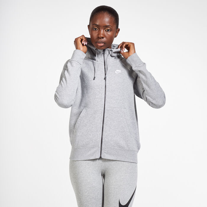 Nike Women's Fall Essential FZ Hoodie Grey Nike Women's Fall Essential FZ Hoodie Grey image number 0