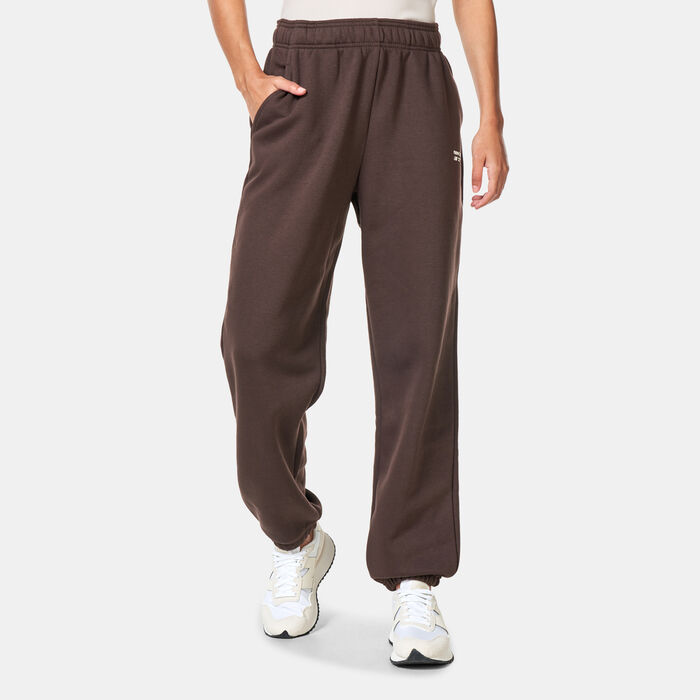 New Balance Women's Linear Heritage Sweatpants Brown New Balance Women's Linear Heritage Sweatpants Brown image number 1