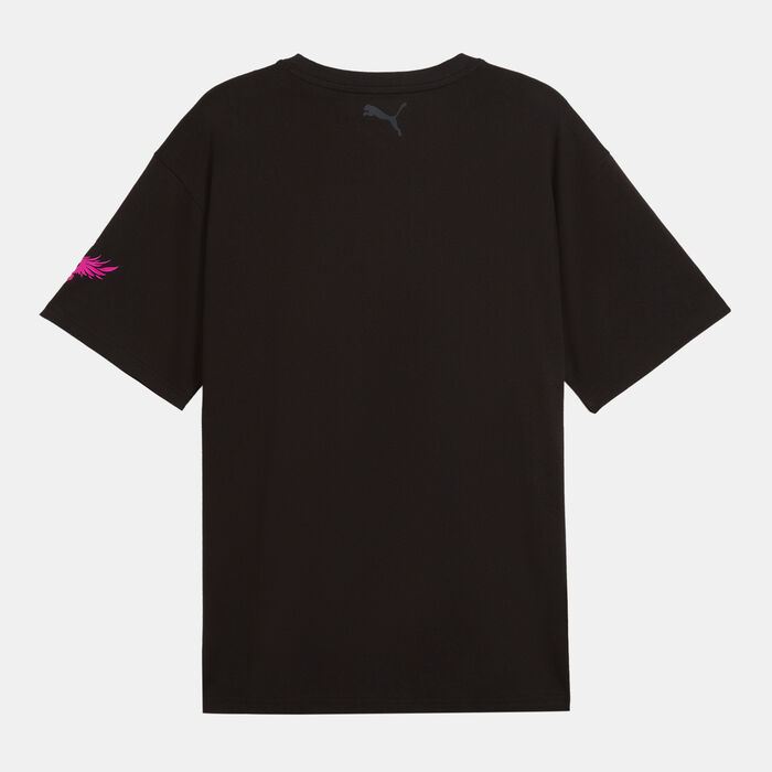 PUMA Men's LaMelo Iridescent Hornets T-Shirt Black image number 1