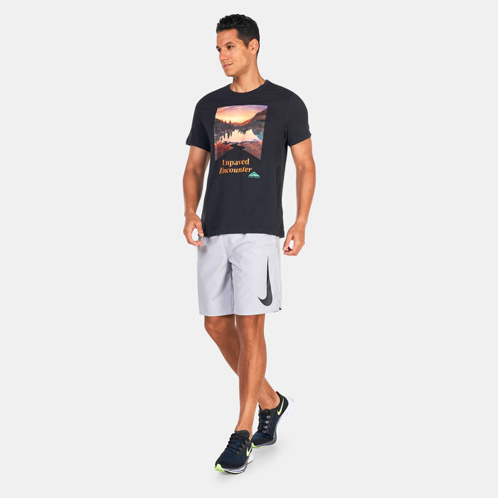 Nike Men's Dri-FIT Trail Print T-Shirt Black Nike Men's Dri-FIT Trail Print T-Shirt Black image number 2