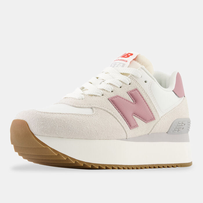 New Balance Women's 574+ Shoes Beige New Balance Women's 574+ Shoes Beige image number 2
