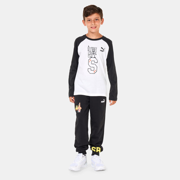 PUMA Kids' x SpongeBob SquarePants Long Sleeves T-Shirt White PUMA Kids' x SpongeBob SquarePants Long Sleeves T-Shirt White image number 2
