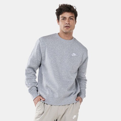 Nike Men's Sportswear Club Fleece Crew Sweatshirt Grey