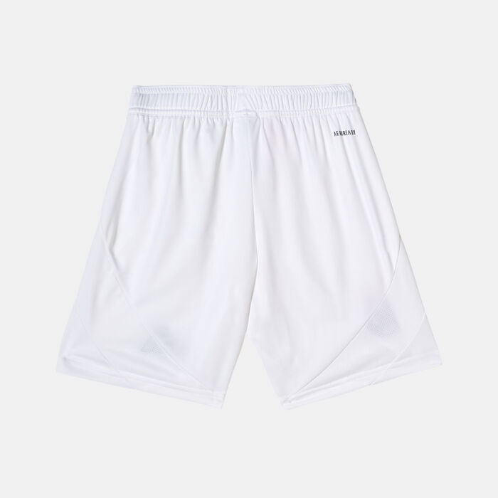 adidas Kids' Real Madrid Home Football Shorts - 2024/25 White adidas Kids' Real Madrid Home Football Shorts - 2024/25 White image number 1