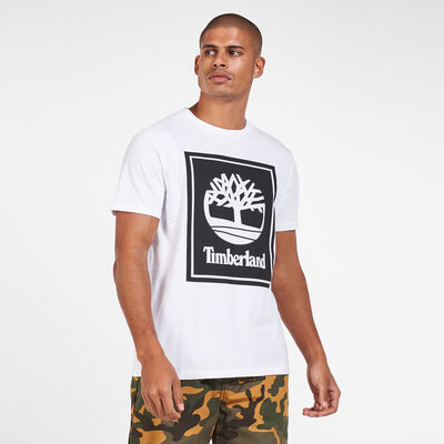 Timberland Men's Stack Logo T-Shirt White Timberland Men's Stack Logo T-Shirt White
