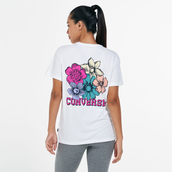 Converse Women's Flower T-Shirt White Converse Women's Flower T-Shirt White image number 0