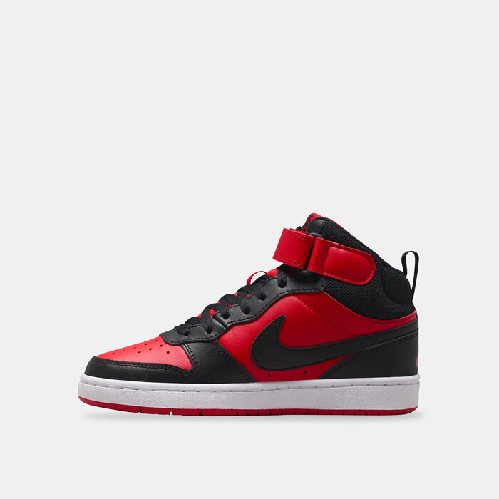 Nike Kids' Court Borough Mid 2 Shoes Red Nike Kids' Court Borough Mid 2 Shoes Red image number 2