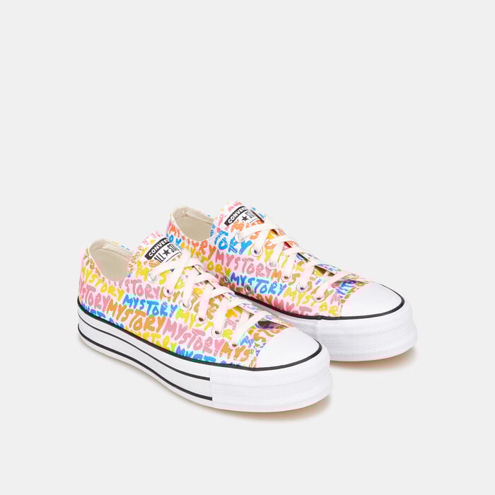 Converse Kids' My Story Platform Chuck Taylor All Star Shoe White Converse Kids' My Story Platform Chuck Taylor All Star Shoe White image number 1