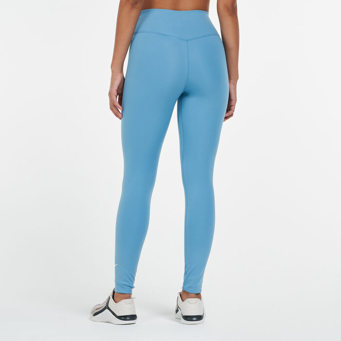 Nike Women's One Dri-FIT Training Leggings Blue Nike Women's One Dri-FIT Training Leggings Blue image number 1