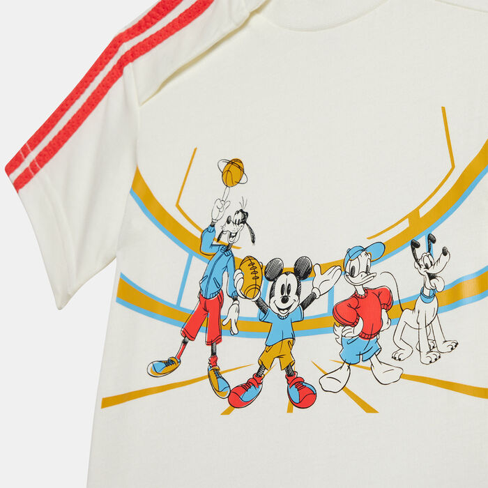 adidas Kids' x Disney Mickey Mouse T-Shirt (Babies and Toddlers) White adidas Kids' x Disney Mickey Mouse T-Shirt (Babies and Toddlers) White image number 3