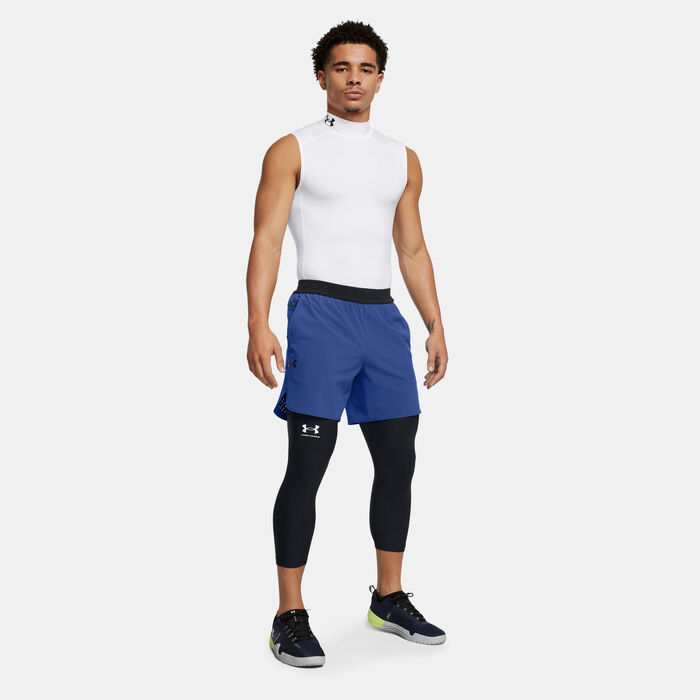 Under Armour Men's HeatGear Mock Sleeveless Training Top White Under Armour Men's HeatGear Mock Sleeveless Training Top White image number 2