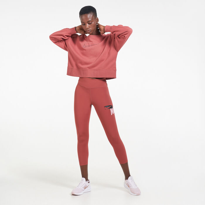 Nike Women's Dri-FIT Get Fit Crew Sweatshirt Pink Nike Women's Dri-FIT Get Fit Crew Sweatshirt Pink image number 2