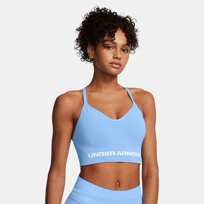 Under Armour Women's Vanish Seamless Low-Support Training Sports Bra Blue