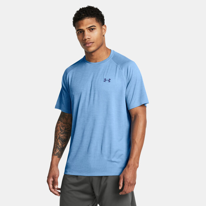 Under Armour Men's UA Tech Textured T-Shirt Blue Under Armour Men's UA Tech Textured T-Shirt Blue image number 0