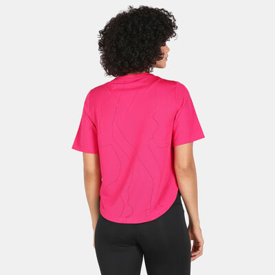 Reebok Women's United By Fitness Perforated T-Shirt Pink Reebok Women's United By Fitness Perforated T-Shirt Pink
