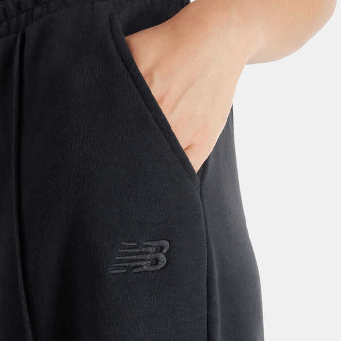 New Balance Women's French Terry Wide Leg Pants Black image number 4