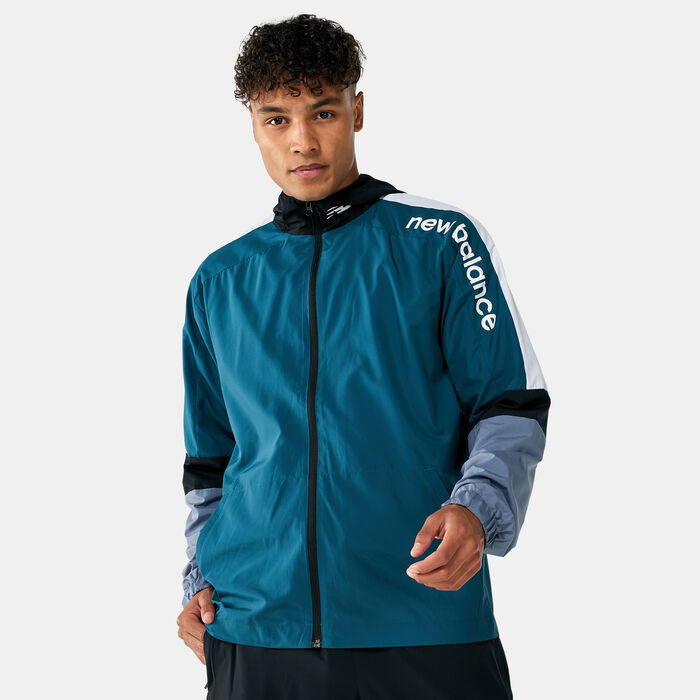 New Balance Men's Tenacity Lined Woven Jacket Green image number 0