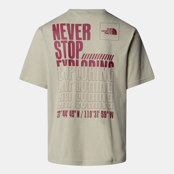 The North Face Men's Coordinates T-Shirt Grey The North Face Men's Coordinates T-Shirt Grey image number 1