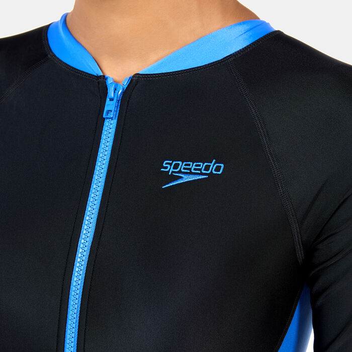 Speedo Women's Asia Fit Zipped Swimsuit Multi Speedo Women's Asia Fit Zipped Swimsuit Multi image number 3