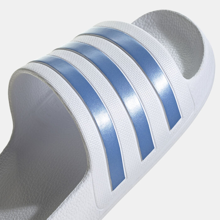 adidas Women's Adilette Aqua Slides White adidas Women's Adilette Aqua Slides White image number 4
