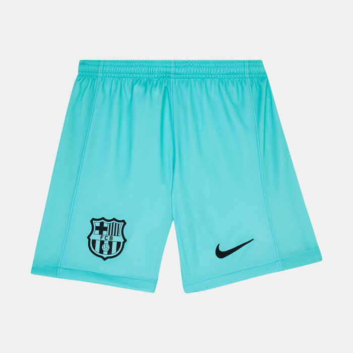 Nike Kids' Dri-FIT F.C. Barcelona Stadium 3rd Football Shorts - 2023/24 Green Nike Kids' Dri-FIT F.C. Barcelona Stadium 3rd Football Shorts - 2023/24 Green image number 0