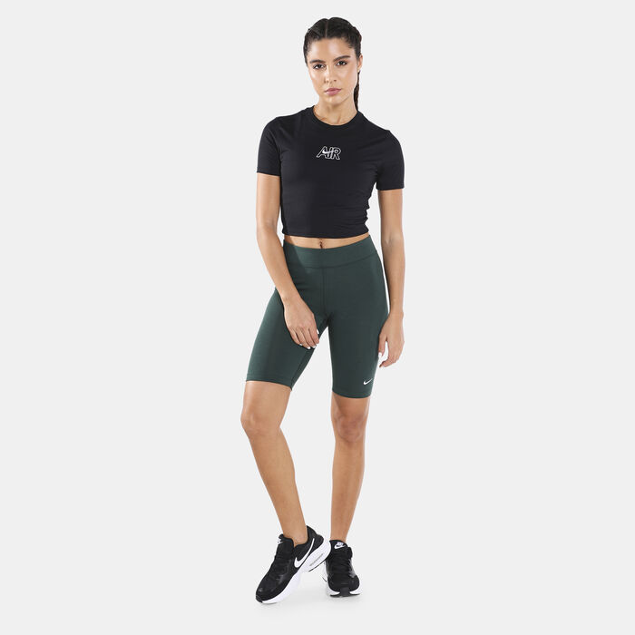 Nike Women's Sportswear Air Crop Top Black Nike Women's Sportswear Air Crop Top Black image number 2
