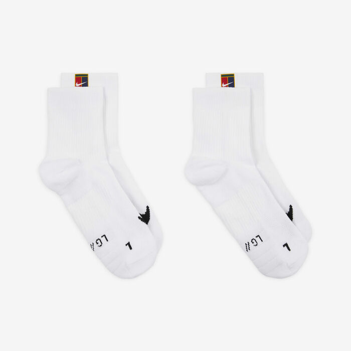 Nike Multiplier Max Tennis Ankle Socks (2 Pairs) White Nike Multiplier Max Tennis Ankle Socks (2 Pairs) White image number 2