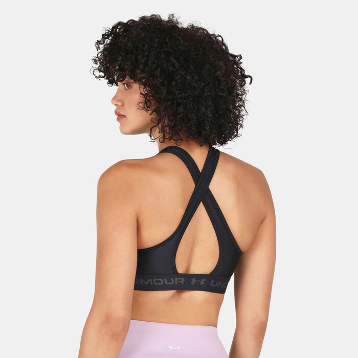 Under Armour Women's Armour Medium-Support Training Sports Bra Black Under Armour Women's Armour Medium-Support Training Sports Bra Black image number 1