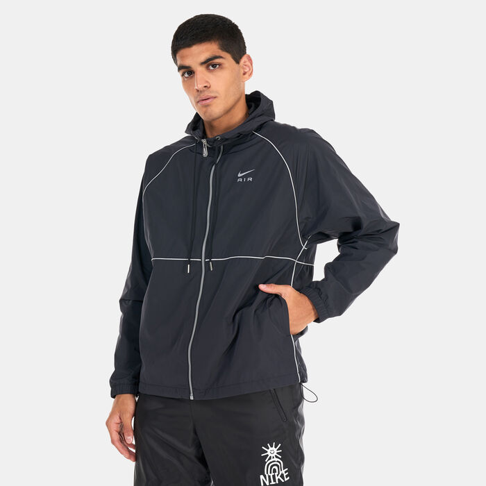 Nike Men's Air Full-Zip Hooded Woven Jacket Black Nike Men's Air Full-Zip Hooded Woven Jacket Black image number 0