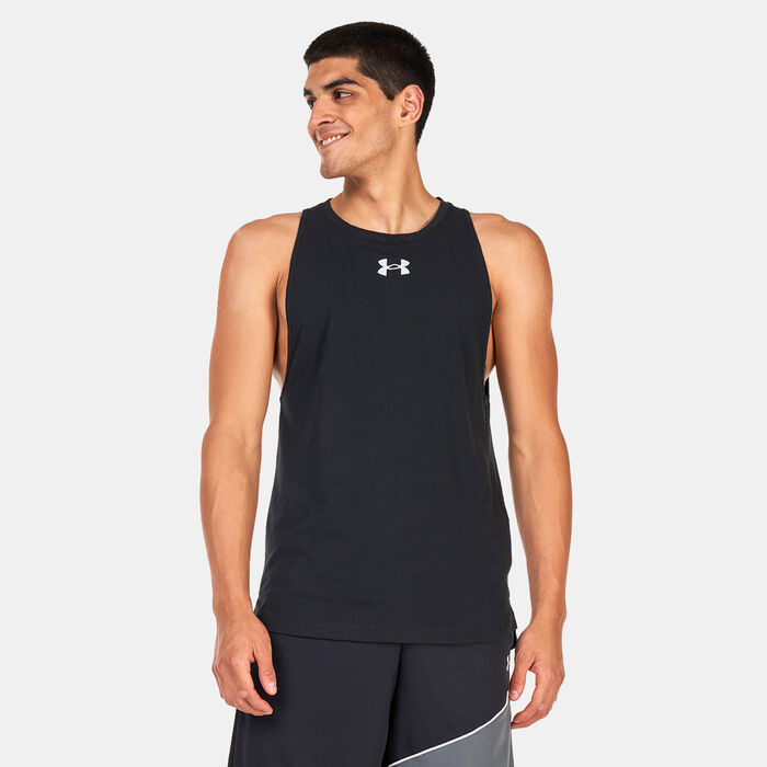Under Armour Men's Baseline Cotton Tank Top Black Under Armour Men's Baseline Cotton Tank Top Black image number 0