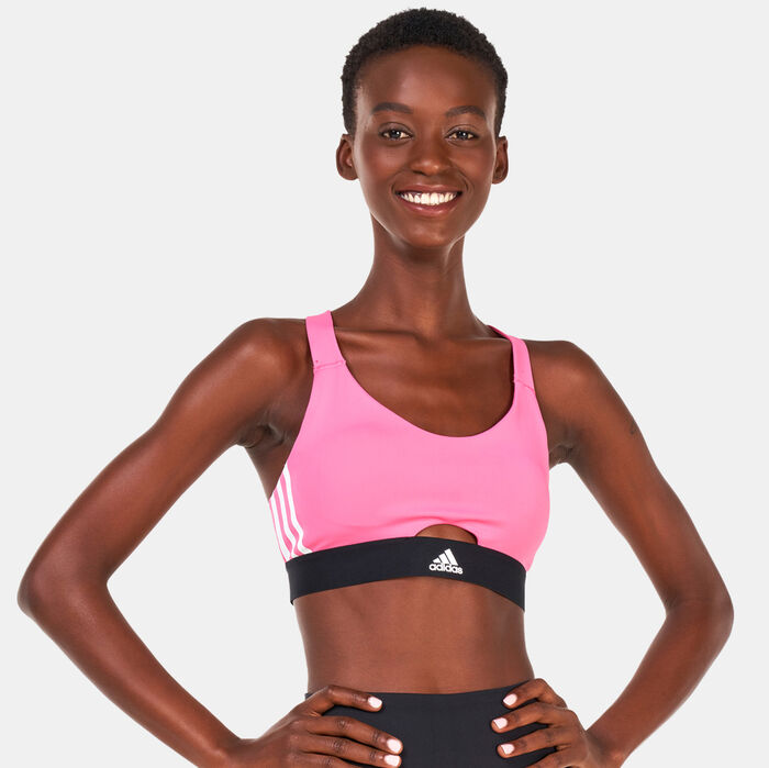 adidas Women's Powerreact Training Medium-Support Sports Bra Pink adidas Women's Powerreact Training Medium-Support Sports Bra Pink image number 0