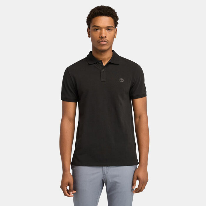 Timberland Men's Millers River Pique Polo Shirt Black Timberland Men's Millers River Pique Polo Shirt Black image number 0