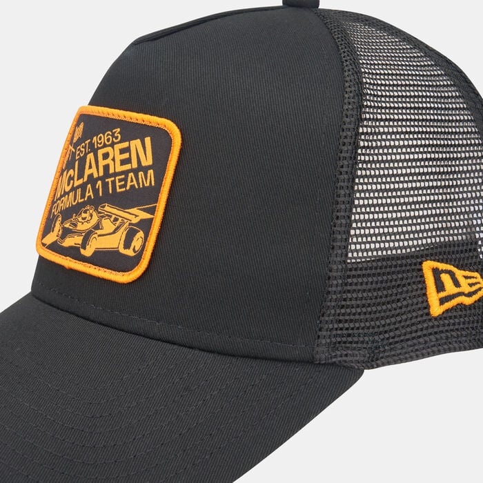 New Era Men's F1 McLaren E-Frame Graphic Patch Trucker Cap Black New Era Men's F1 McLaren E-Frame Graphic Patch Trucker Cap Black image number 2