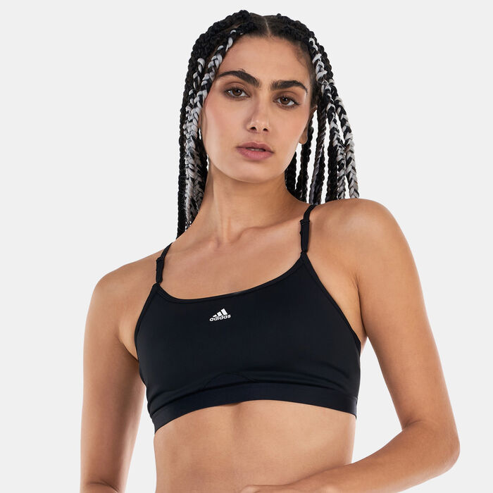 adidas Women's Aeroreact Training Sports Bra Black adidas Women's Aeroreact Training Sports Bra Black image number 0