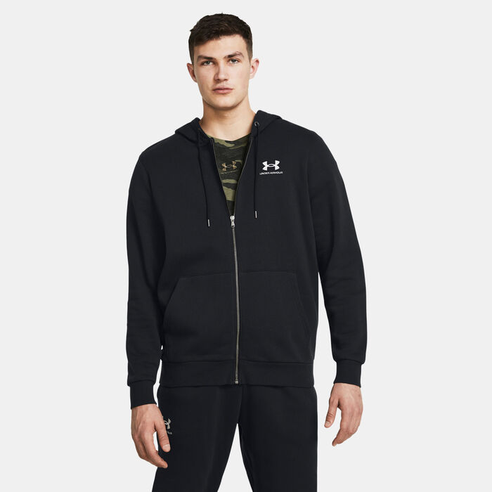 Under Armour Men's Icon Fleece Full-Zip Hoodie Black Under Armour Men's Icon Fleece Full-Zip Hoodie Black image number 0