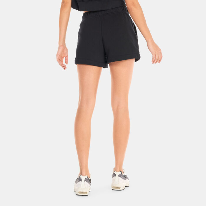 Nike Women's Sportswear Club Fleece Mid-Rise Shorts Black Nike Women's Sportswear Club Fleece Mid-Rise Shorts Black image number 1
