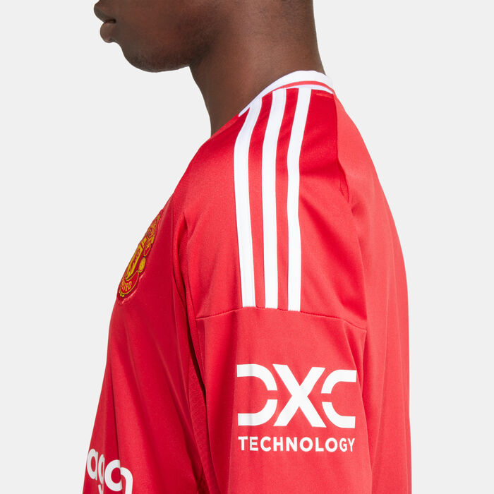 adidas Men's Manchester United 24/25 Home Replica Football Jersey Red adidas Men's Manchester United 24/25 Home Replica Football Jersey Red image number 4