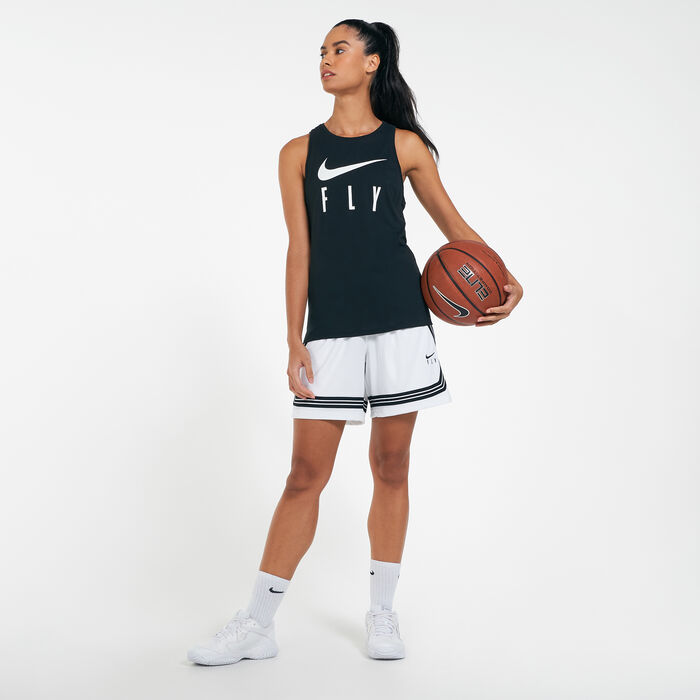Nike Women's Dri-FIT Swoosh Fly Shorts White Nike Women's Dri-FIT Swoosh Fly Shorts White image number 2