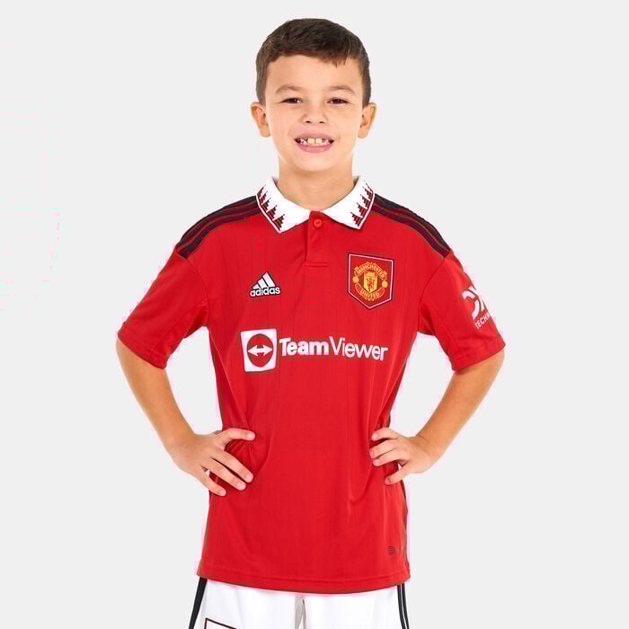 adidas Kids' Manchester United Home Jersey - 2022/23 Red adidas Kids' Manchester United Home Jersey - 2022/23 Red image number 0