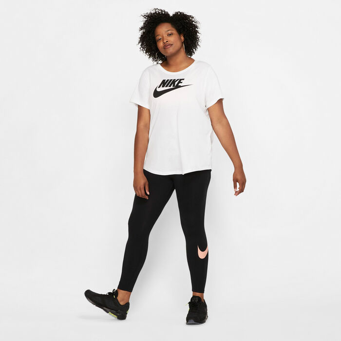 Nike Women's Sportswear Essential T-Shirt (Plus Size) White image number 2
