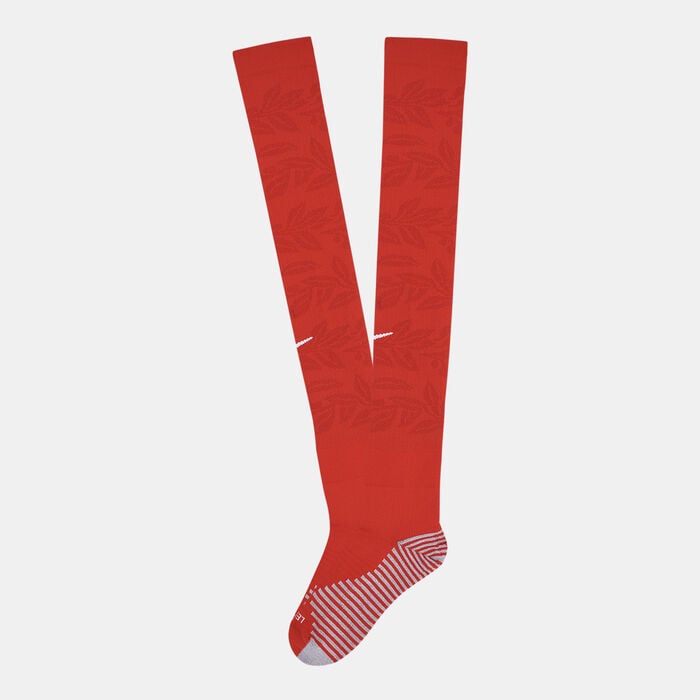 Nike Men's French Football Federation Strike Home Knee-High Football Socks Red Nike Men's French Football Federation Strike Home Knee-High Football Socks Red image number 0