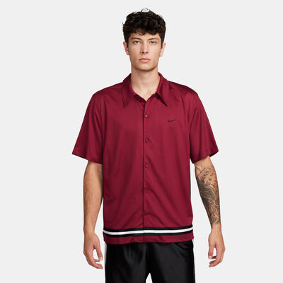 Nike Men's DNA Crossover Dri-FIT Basketball Polo Shirt Maroon