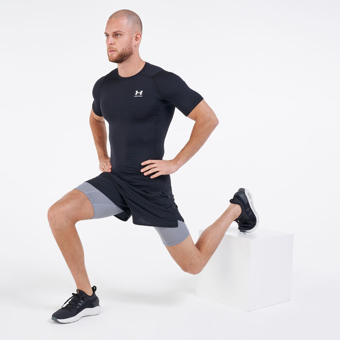 Under Armour Men's HeatGear® Armour T-Shirt Black image number 2