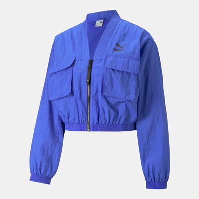 PUMA Women's Dare To Woven Jacket Blue