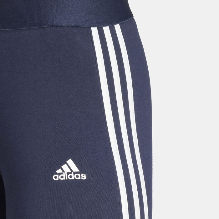 adidas Women's 3 Stripes Leggings Blue adidas Women's 3 Stripes Leggings Blue image number 3