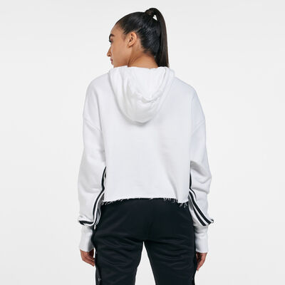 adidas Women's Cropped Hooded Sweatshirt White