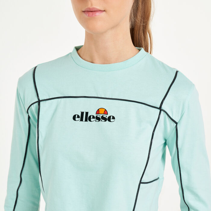 ellesse Women's Stelleri Crop Top Blue ellesse Women's Stelleri Crop Top Blue image number 3